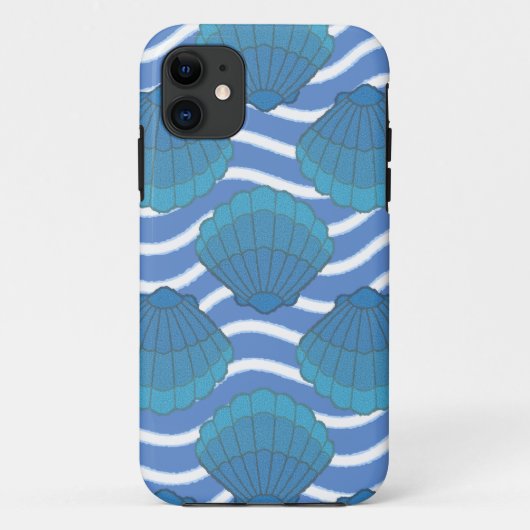 patroon van zeeschokken en golven Case-Mate iPhone case (Achterkant)