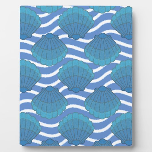  patroon van zeeschokken en golven fotoplaat (Voorkant)