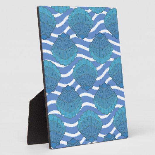  patroon van zeeschokken en golven fotoplaat (Zijkant)