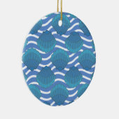  patroon van zeeschokken en golven keramisch ornament (Rechts)