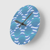  patroon van zeeschokken en golven ronde klok (Hoek)