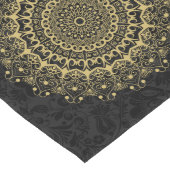  patroon van zwart en goud lange tafelloper (Hoek)