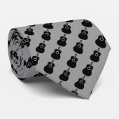 patroon van zwarte akoestische gitaren stropdas (Opgerold)