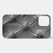 patroon van zwarte echte ledertextuur, waarbij geb Case-Mate iPhone case (Achterkant (horizontaal))