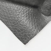 patroon van zwarte echte ledertextuur, waarbij geb fleece deken (Hoek)