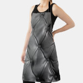 patroon van zwarte echte ledertextuur, waarbij geb schort (Insitu)