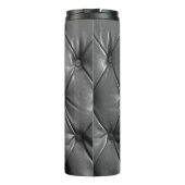 patroon van zwarte echte ledertextuur, waarbij geb thermosbeker (Achterkant)