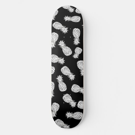 patroon van zwarte en witte anananassen skateboard (Voorkant)