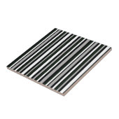 patroon van zwarte en witte strepen tegeltje (Zijkant)