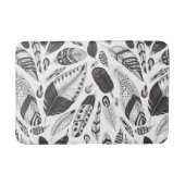 patroon van zwarte en witte veren badmat (Voorkant)