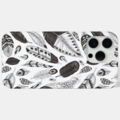 patroon van zwarte en witte veren Case-Mate iPhone case (Achterkant (horizontaal))