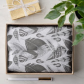 patroon van zwarte en witte veren tissuepapier (Geschenk)