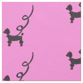 patroon van zwarte poedels stof (Close Up)