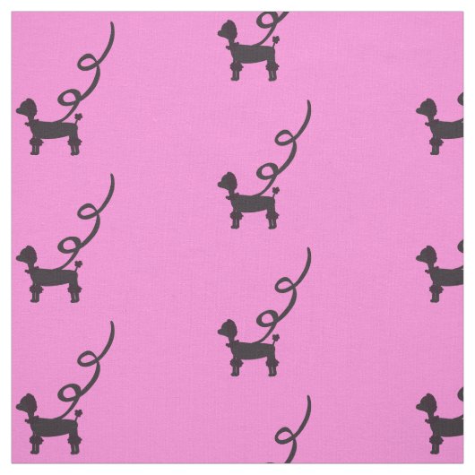 patroon van zwarte poedels stof (Swatch)