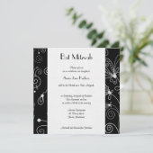 patroon van zwendel, wervelpatroon, BBT Mitzvah Kaart (Staand voorkant)