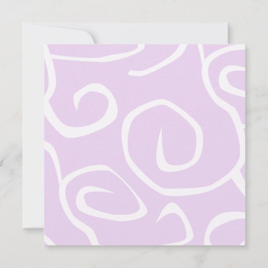 patroon van zwendel, wervelpatroon, BBT Mitzvah Kaart (Achterkant)