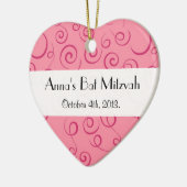 patroon van zwendel, wervelpatroon, BBT Mitzvah Keramisch Ornament (Links)