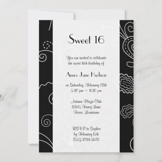 patroon van zwenkbrauwen, zwemblak, zand, zoet 16 kaart (Voorkant)