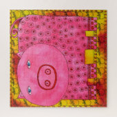 Patroon Varken Aquarel Illustratie Legpuzzel (Verticaal)