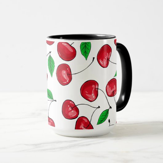 patroon verse kersen mok (Voorkant rechts)