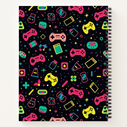 Patroon Videospelcontrollers  Notitieboek (Achterkant)