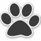 Patroon voor afdrukken schilderen Aangepast, zwart Sticker (Voorkant)