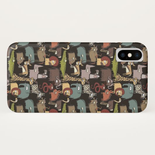 Patroon voor Afrikaanse dieren Case-Mate iPhone Case (Achterkant (horizontaal))