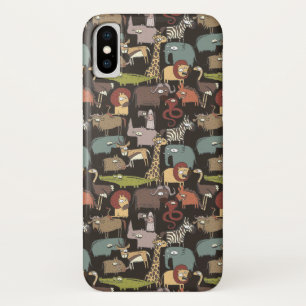 Patroon voor Afrikaanse dieren iPhone X Hoesje