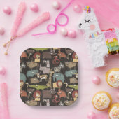 Patroon voor Afrikaanse dieren Papieren Bordje (Feest)