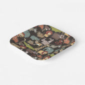 Patroon voor Afrikaanse dieren Papieren Bordje (Gebogen)