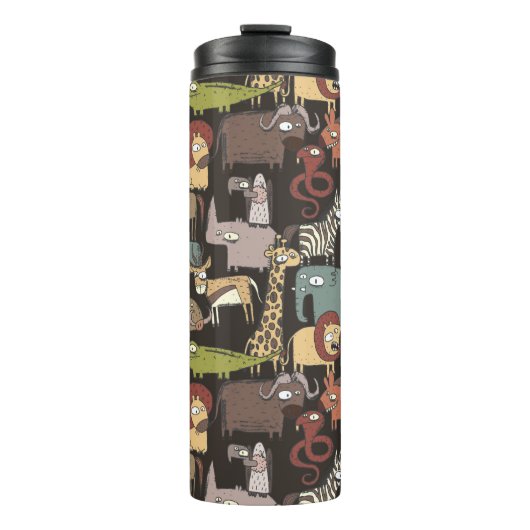 Patroon voor Afrikaanse dieren Thermosbeker (Voorkant)