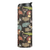 Patroon voor Afrikaanse dieren Thermosbeker (Gedraaid links)