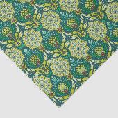 Patroon voor ananassen en bloemen tissuepapier (Detail)