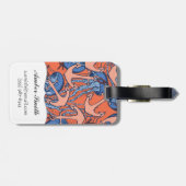 Patroon voor anker en kwal bagagelabel (Achterkant horizontaal)