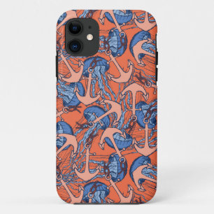 Patroon voor anker en kwal Case-Mate iPhone case