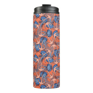 Patroon voor anker en kwal thermosbeker