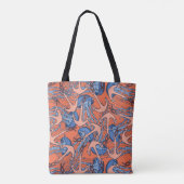 Patroon voor anker en kwal tote bag (Achterkant)