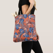 Patroon voor anker en kwal tote bag (Dichtbij)