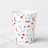 Patroon voor arts of verpleegkundige medische appa papieren bekers (Achterkant)