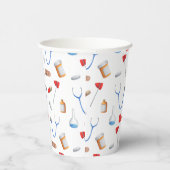 Patroon voor arts of verpleegkundige medische appa papieren bekers (Rechts)