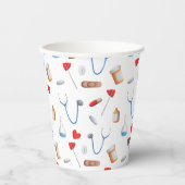 Patroon voor arts of verpleegkundige medische appa papieren bekers (Voorkant)