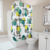 Patroon voor atomaire-leeftijdsmoleculen douchegordijn (In situ)