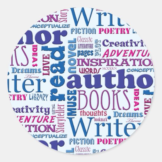 Patroon voor auteurs ronde sticker (Voorkant)