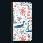 Patroon voor auzische dieren en symbolen<br><div class="desc">Stomme nautische dieren en nautische symbolen,  eenvoudige illustratie boven aanpasbare witte achtergrondkleur.</div>