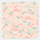 Patroon voor bedekking vierkante sticker (Voorkant)