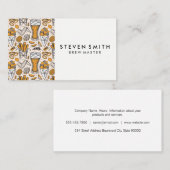 Patroon voor bier en Snacks Visitekaartje (Voorkant / Achterkant)