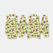 Patroon voor bijtende olijven en olijfbladeren bedankdoosjes (Uitgevouwen)