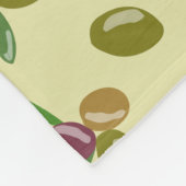 Patroon voor bijtende olijven en olijfbladeren fleece deken (Hoek)