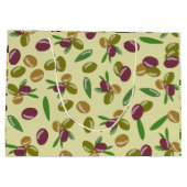 Patroon voor bijtende olijven en olijfbladeren groot cadeauzakje (Achterkant)