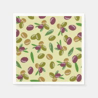 Patroon voor bijtende olijven en olijfbladeren